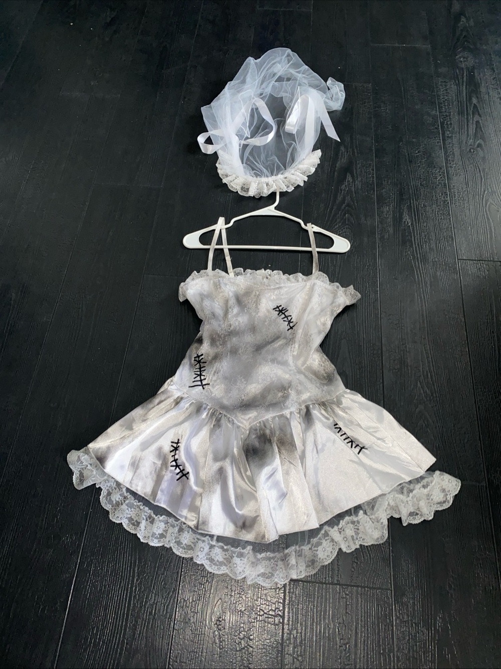 Zombie Bride Sexy Halloween Costume Dress Veil Adult Women’s Large